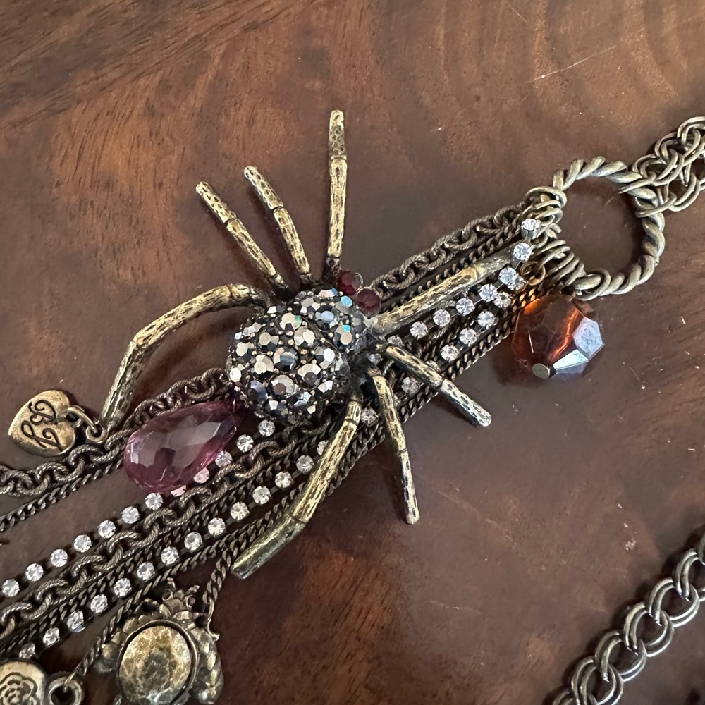 Vintage Betsy Johnson Spider necklace